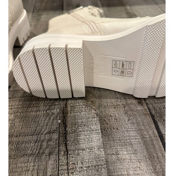 Clear by Dolce Vita | Ivory Leather Lottie Boots | Size 6.5 - Picture 6 of 15